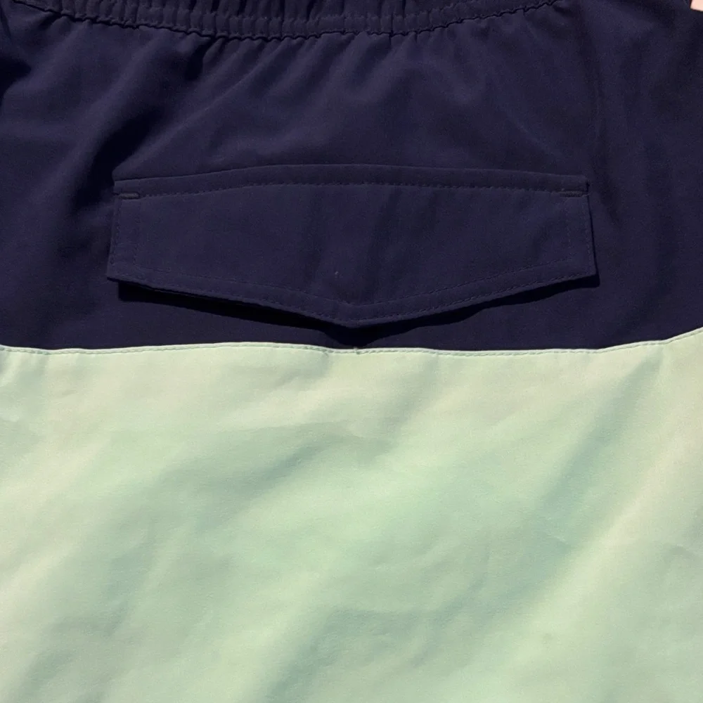 Navy and‎ Aqua Men's Swim Trunks